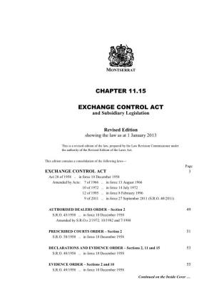Chapter 11.15 Exchange Control