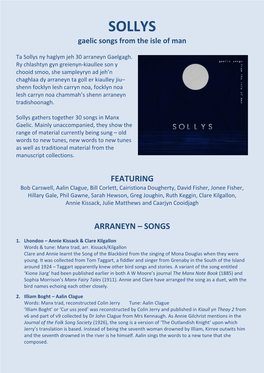 SOLLYS CD (Solo, Duet and Trio Singers)