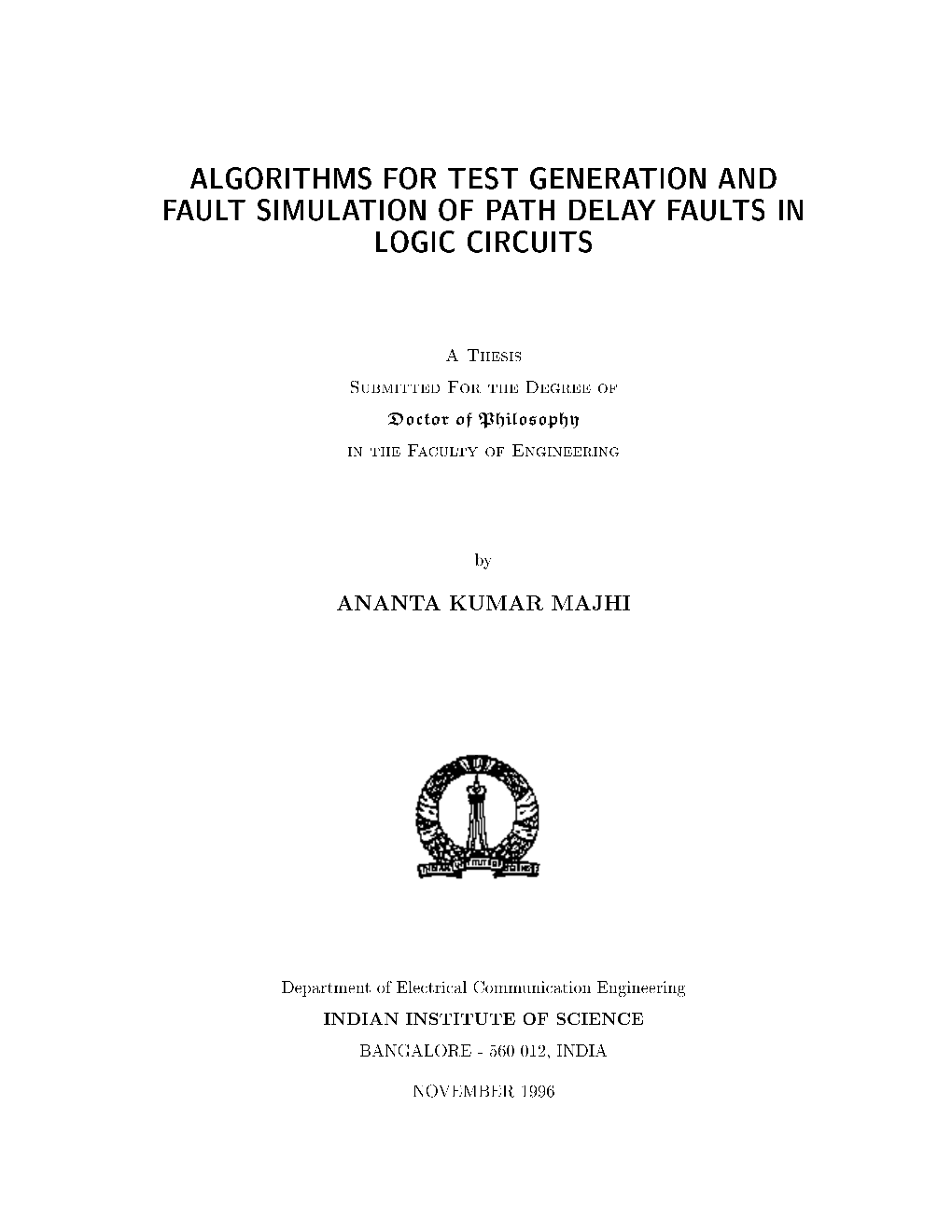 Algorithms for Test Generation and Fault Simulation of Path-Delay