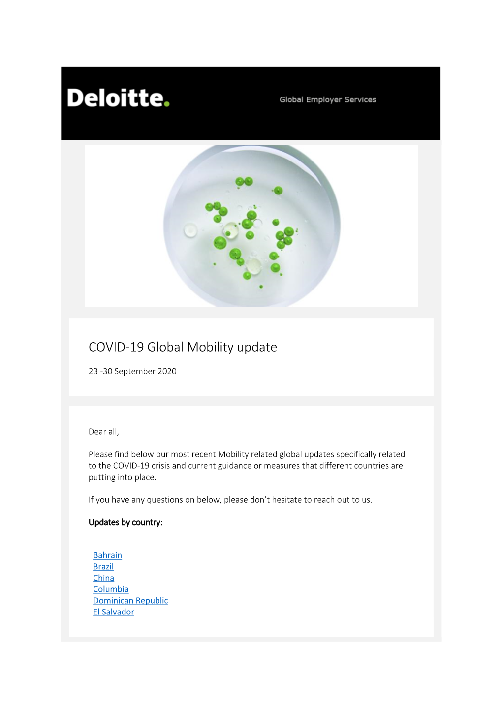 COVID-19 Global Mobility Update