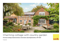 Charming Cottage with Country Garden Furnival Cottage, Beamond End, Amersham, Buckinghamshire, HP7 0QT