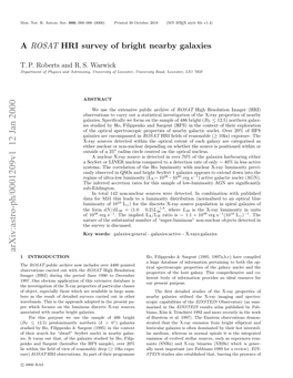 A ROSAT HRI Survey of Bright Nearby Galaxies 3