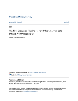 Lake Ontario, 7–10 August 1813