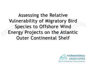 Assessing the Relative Vulnerability of Migratory Bird Species to Offshore Wind Energy Projects on the Atlantic Outer Continental Shelf Purpose of Study