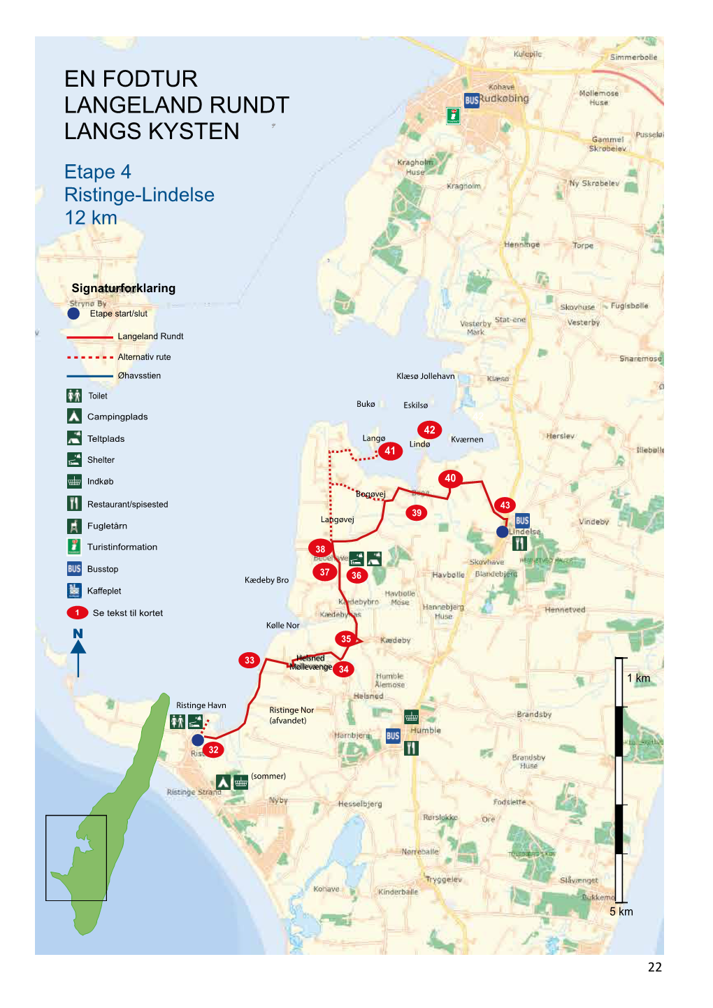 Kort Og Beskrivelse Til Etape 4 Ristinge-Lindelse