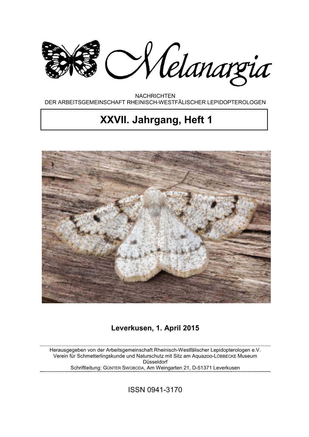 Melanargia 27 Heft 1