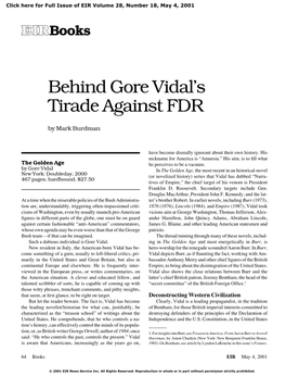 Behind Gore Vidal's Tirade Against