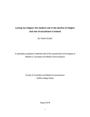 The Media's Role in the Decline of Religion and Rise of Secularism in Ireland