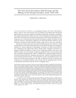 Debt Peonage and the Making of the Nitrogen Fertilizer Trade, 1840–1930