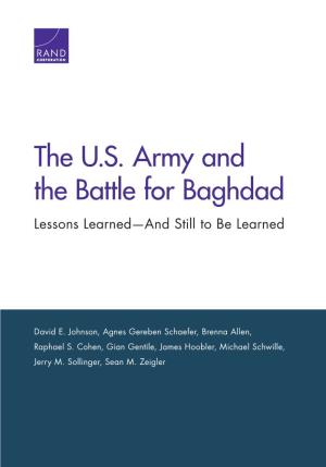 The US Army and the Battle for Baghdad: Lessons Learned