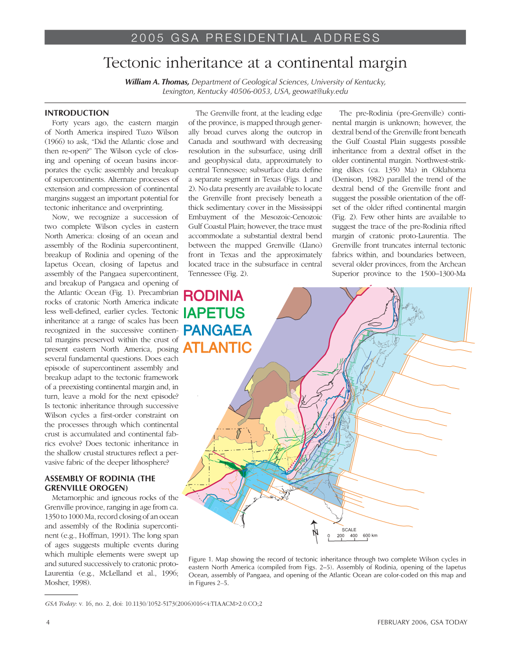 Tectonic Inheritance at a Continental Margin William A