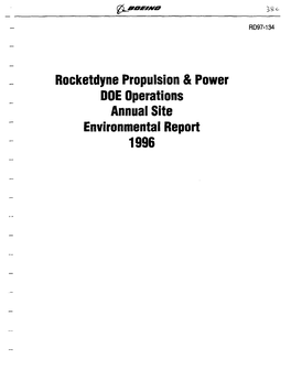 1996 Annual Site Environmental Report. Santa Susana Field
