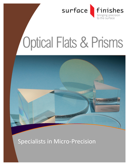 SF Optical Flats and Prisms