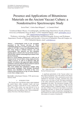 Presence and Applications of Bituminous Materials on the Ancient Vaccaei Culture: a Nondestructive Spectroscopic Study