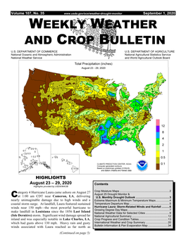 Weekly Weather and Crop Bulletin