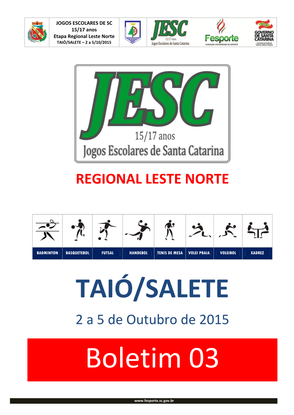 Boletim 03 Jesc 15 17 Reg Leste Norte Taio 2015.Pdf