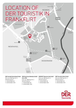 Location of DER Touristik in Frankfurt