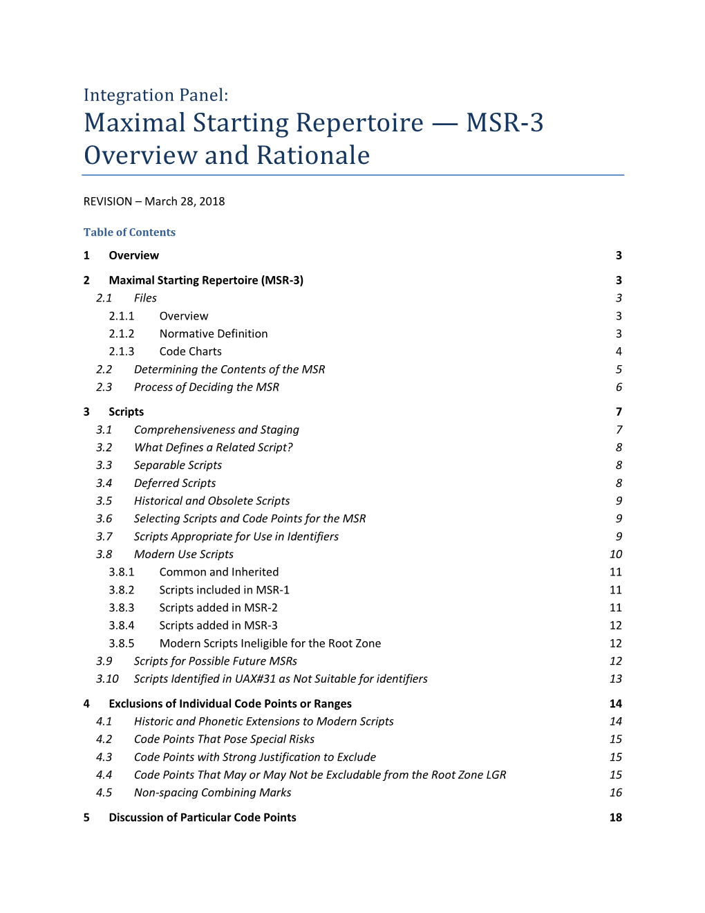Maximal Starting Repertoire — MSR-3 Overview and Rationale