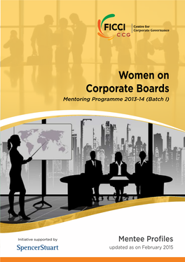 Women on Corporate Boards Mentoring Programme 2013-14 (Batch I)