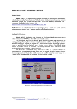 Imedia WRAP Linux Distribution Overview