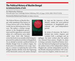 The Political History of Muslim Bengal an Unfinished Battle of Faith