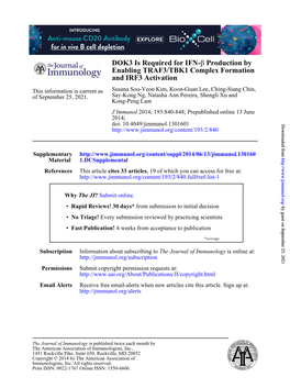 And IRF3 Activation Enabling TRAF3/TBK1 Complex Formation