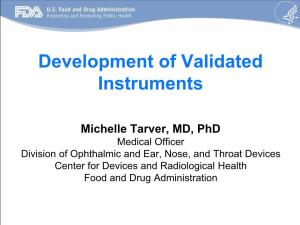 Development of Validated Instruments