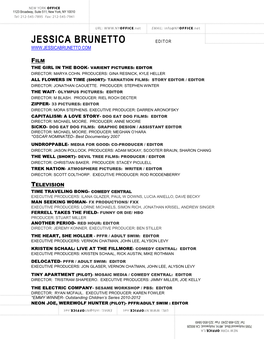 Jessica Brunetto Editor