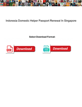 Indonesia Domestic Helper Passport Renewal in Singapore