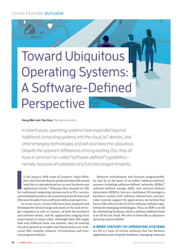 Toward Ubiquitous Operating Systems: a Software-Defined Perspective