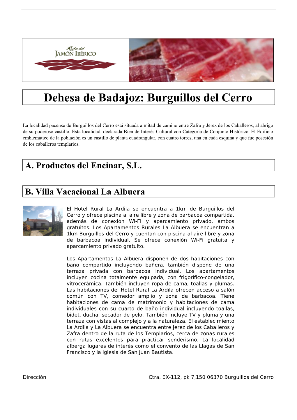 Dehesa De Badajoz: Burguillos Del Cerro