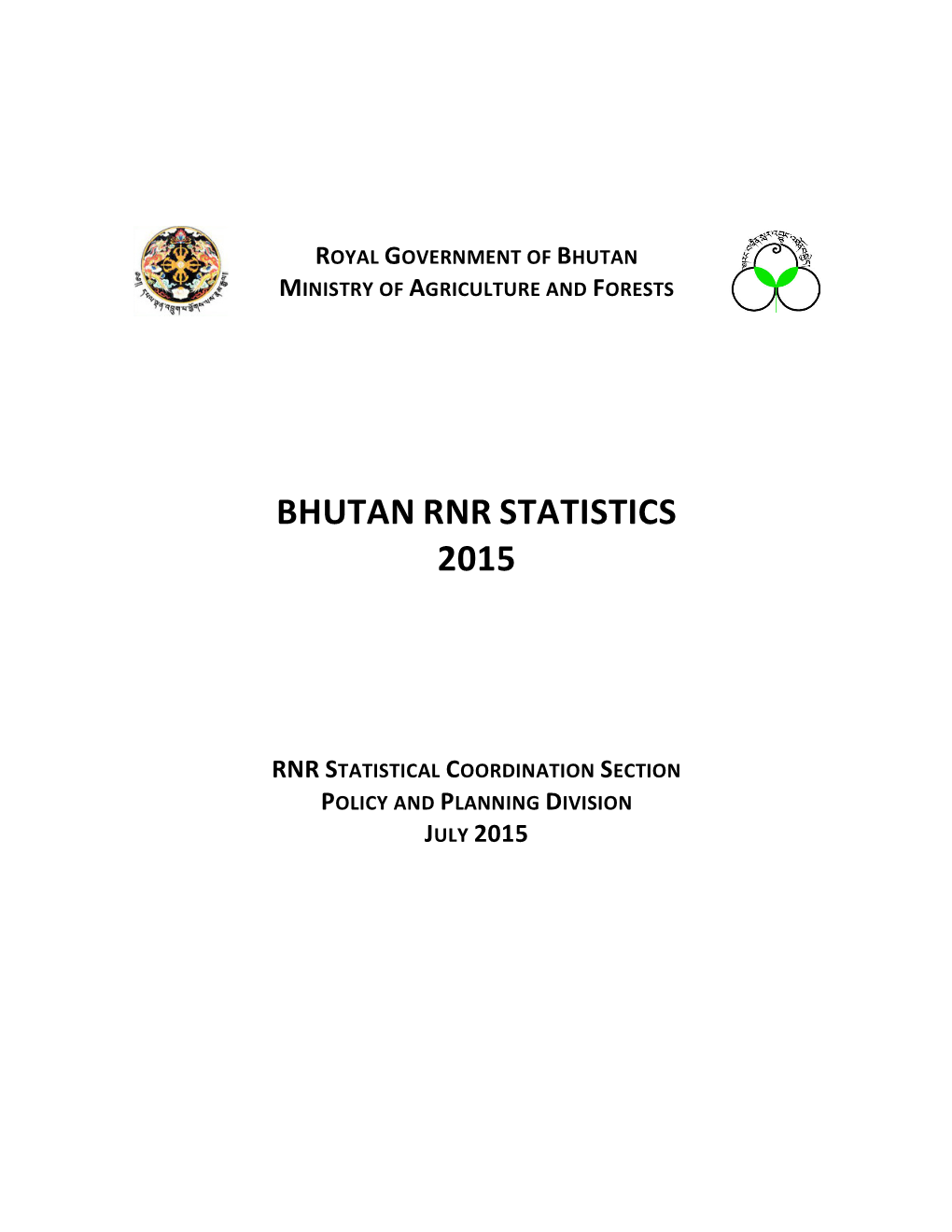 Bhutan Rnr Statistics 2015