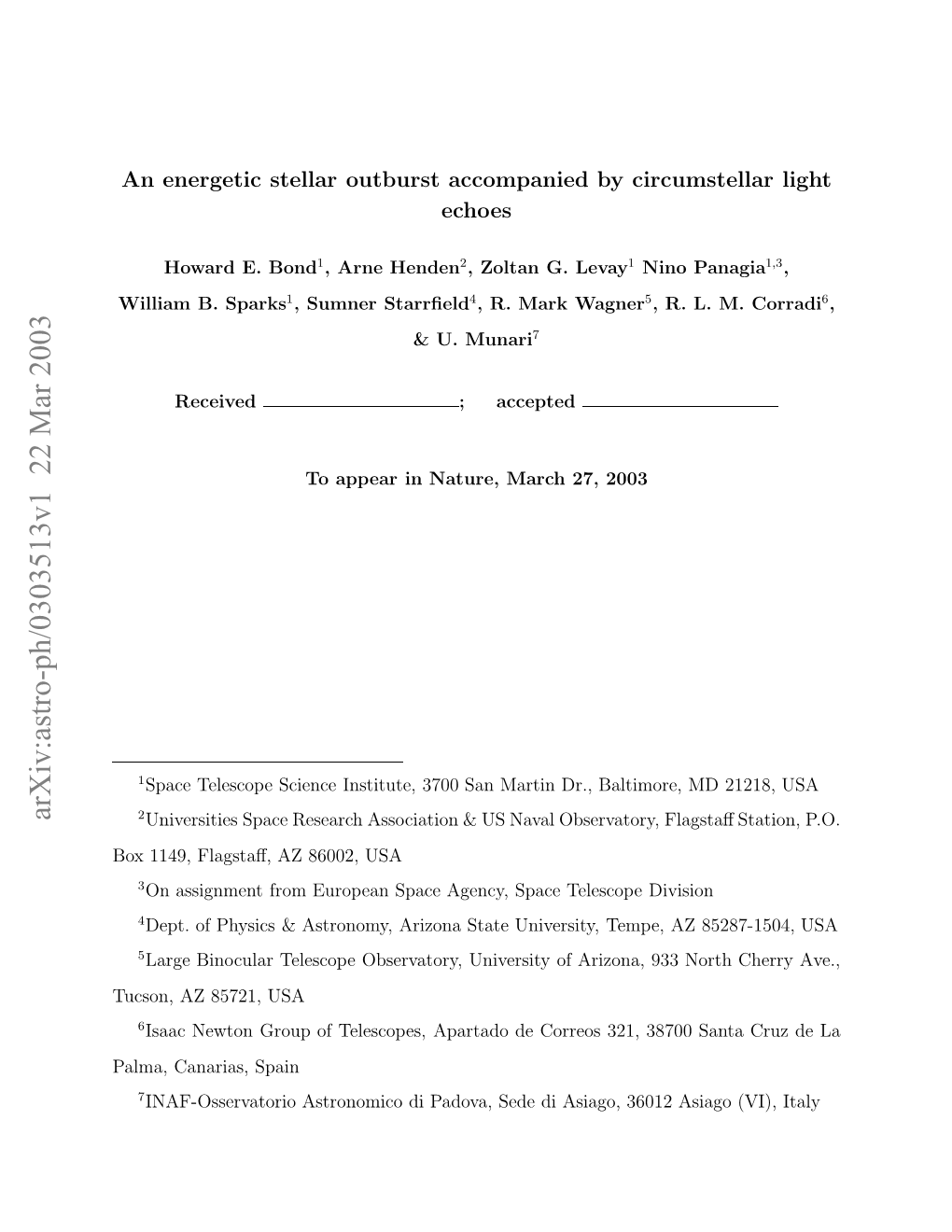 An Energetic Stellar Outburst Accompanied by Circumstellar Light