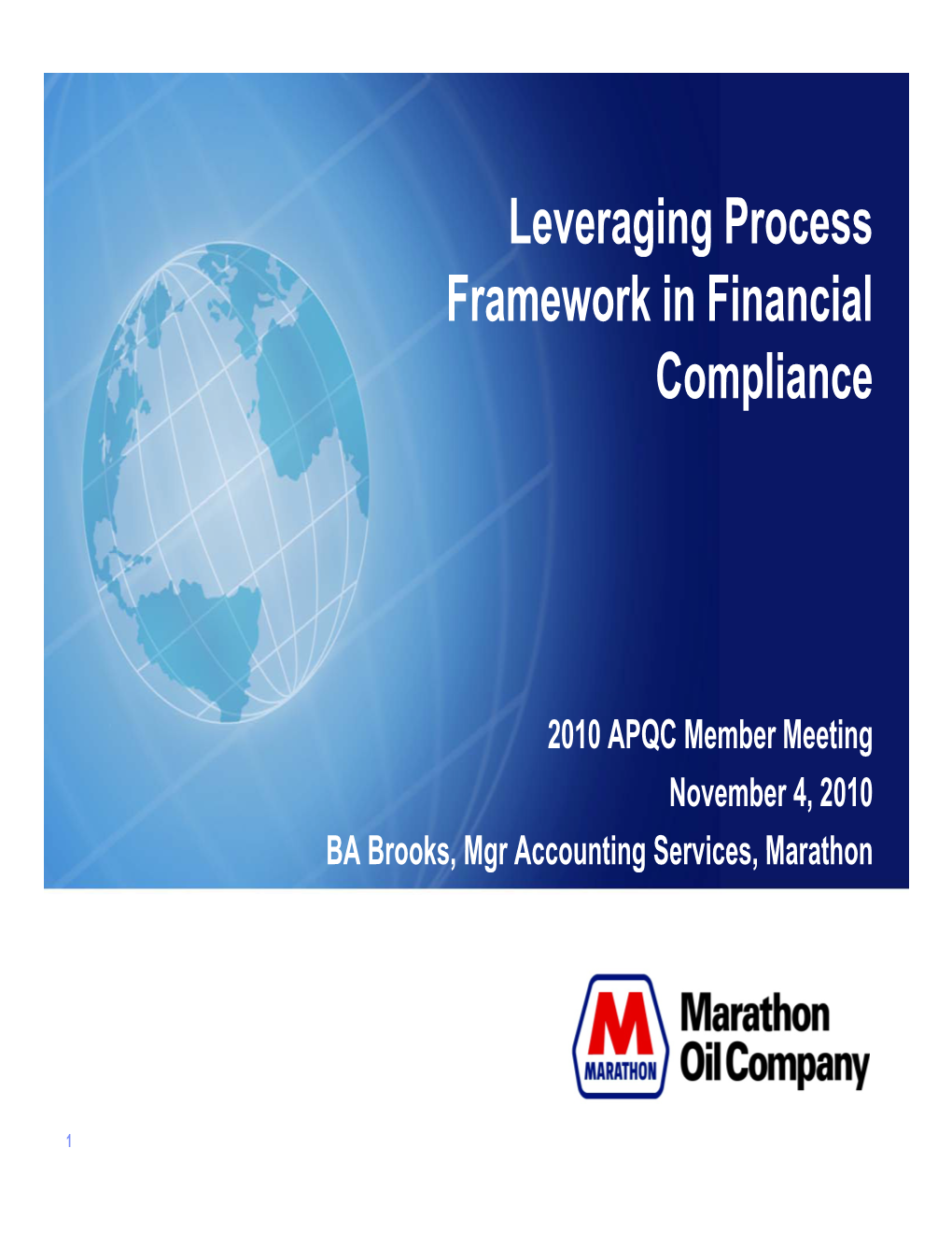 Process Framework in Financial Compliance