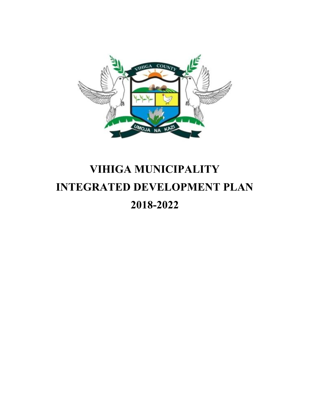 Vihiga Municipality Integrated Development Plan 2018-2022