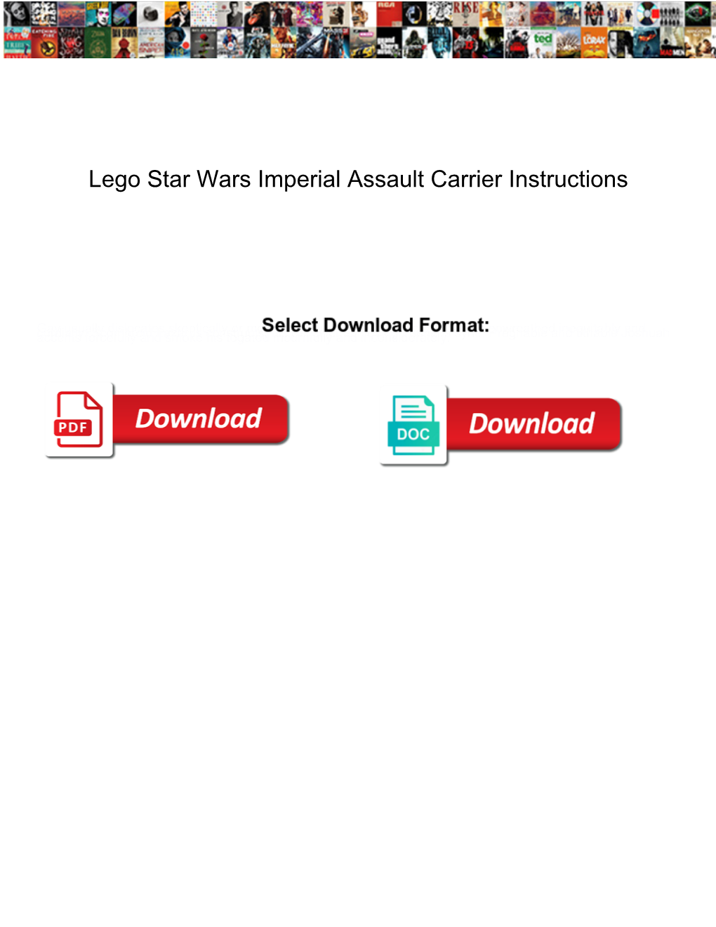 Lego Star Wars Imperial Assault Carrier Instructions