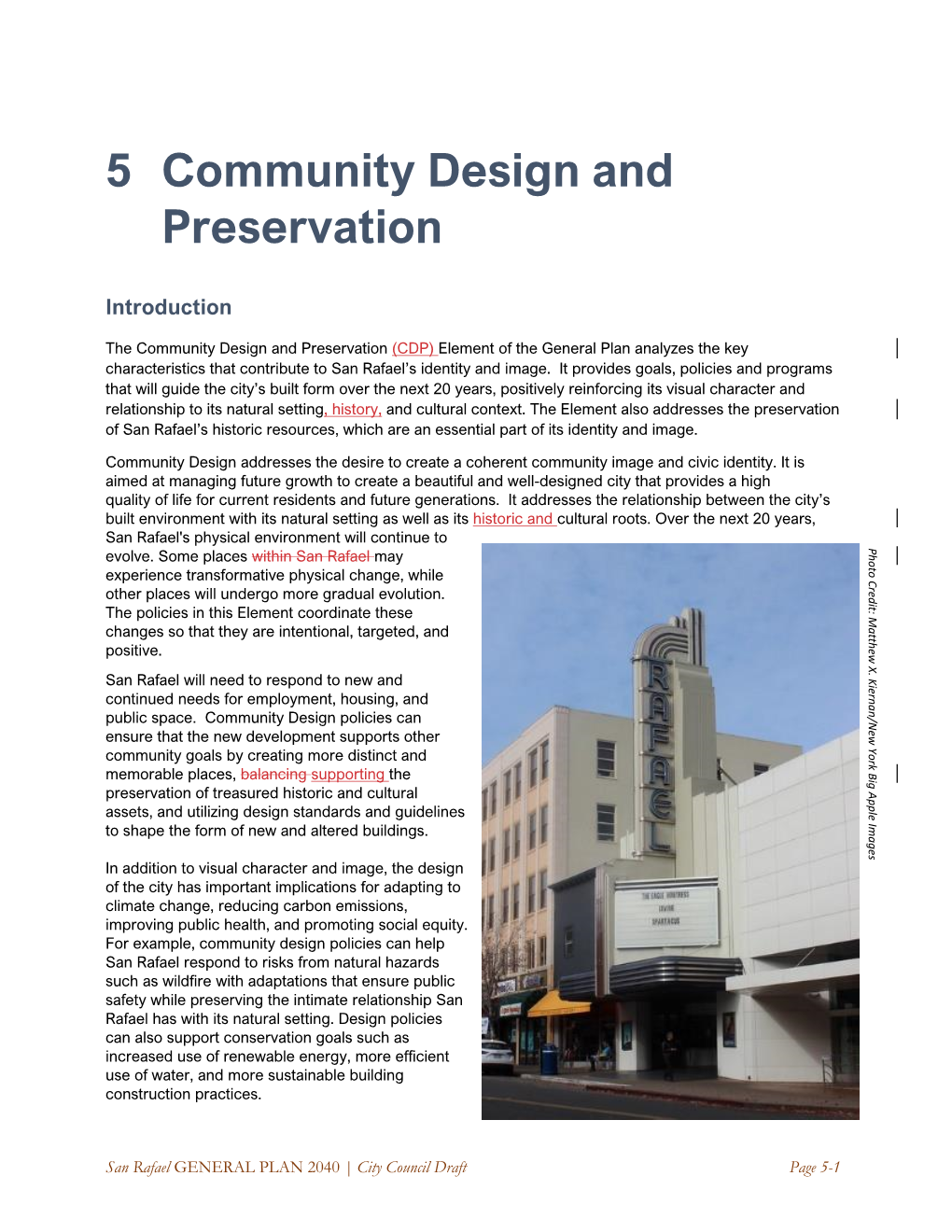 5 Community Design and Preservation