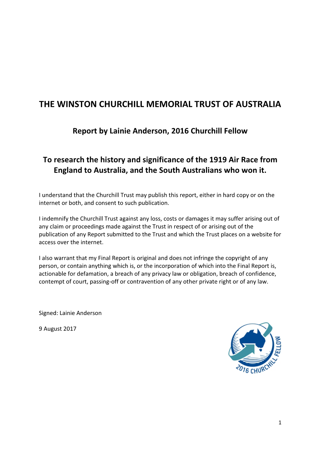 The Winston Churchill Memorial Trust of Australia
