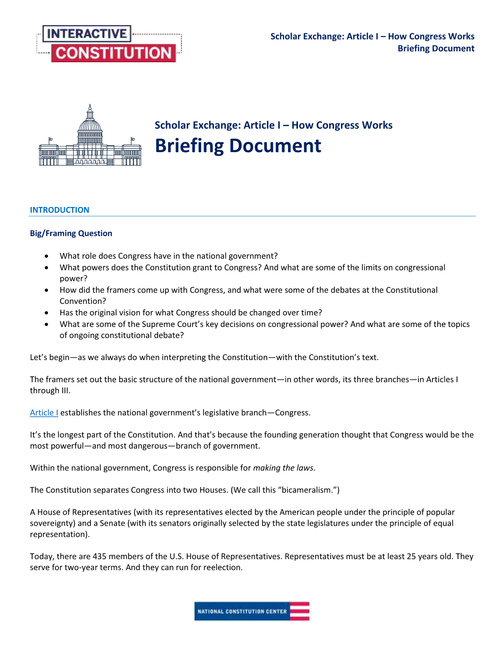 Briefing Document