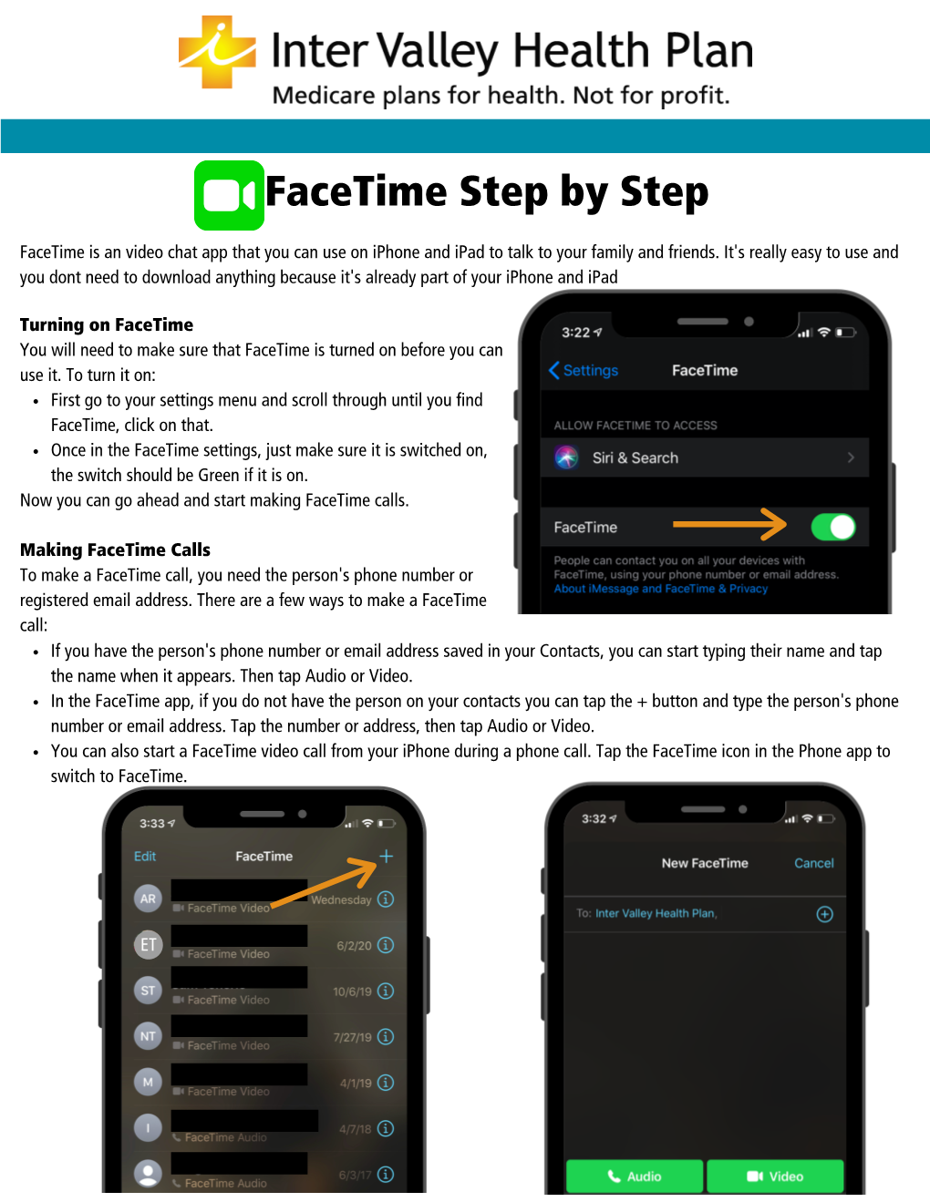Facetime Step by Step