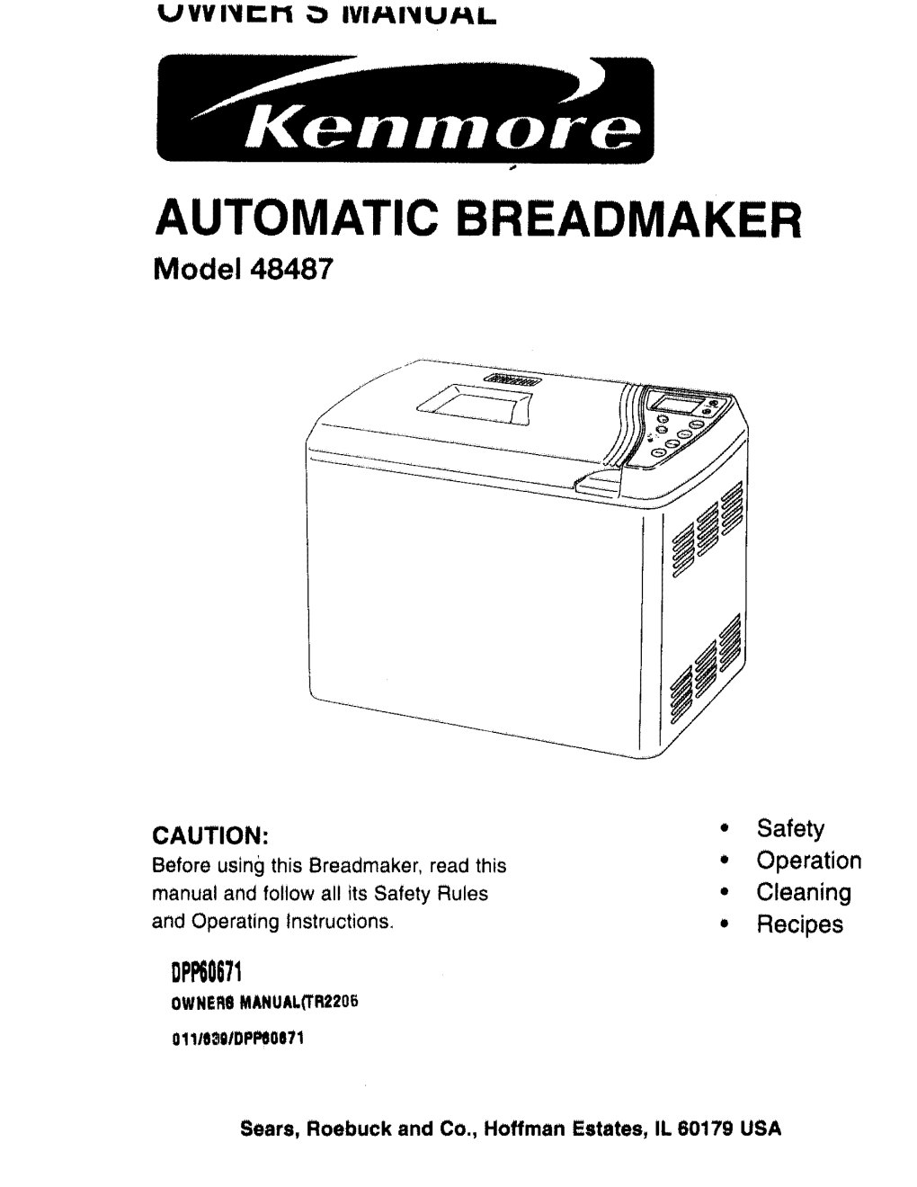 AUTOMATIC BREADMAKER Model 48487