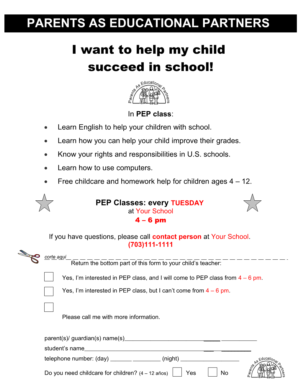 Learn English to Help Your Children with School