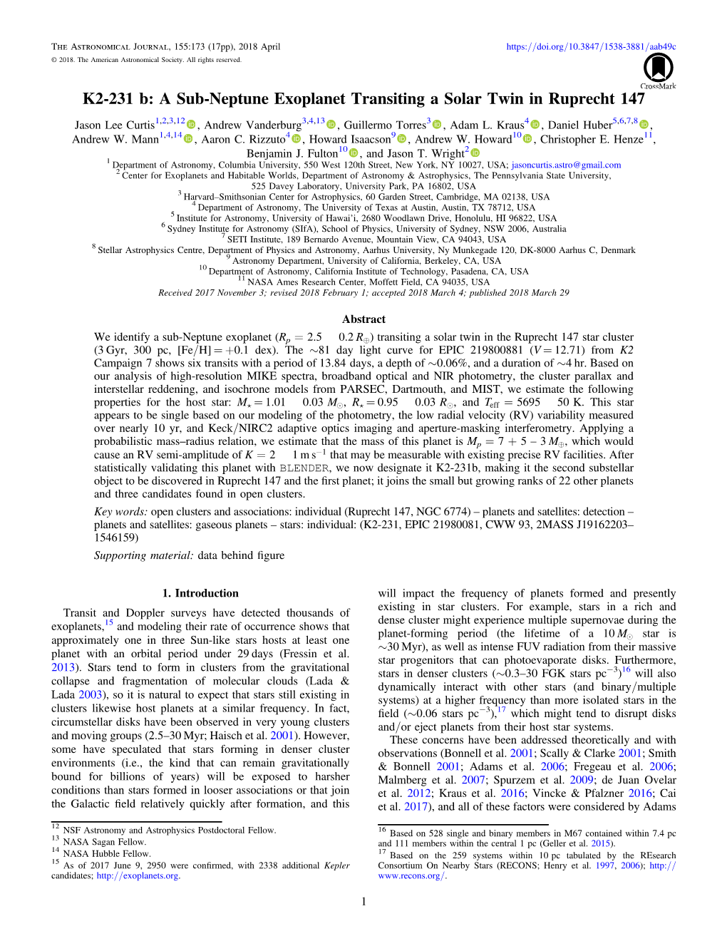 A Sub-Neptune Exoplanet Transiting a Solar Twin in Ruprecht 147