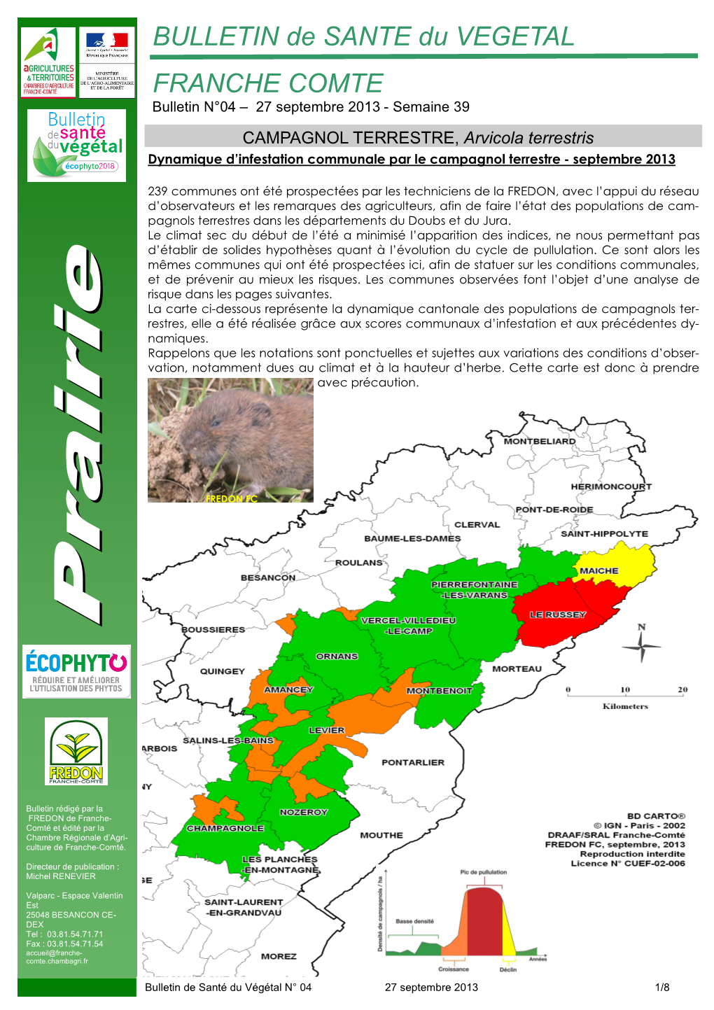 BULLETIN De SANTE Du VEGETAL FRANCHE COMTE