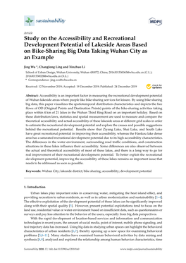 Study on the Accessibility and Recreational Development Potential of Lakeside Areas Based on Bike-Sharing Big Data Taking Wuhan City As an Example