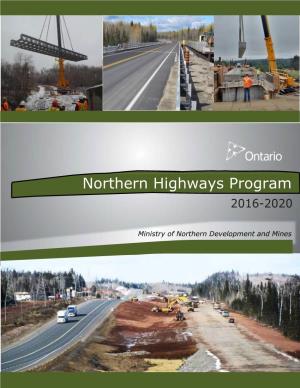 Northern Highways Program 2016-2020
