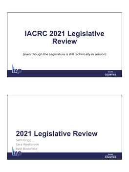 2021 Legislative Review