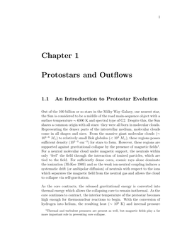 Chapter 1 Protostars and Outflows