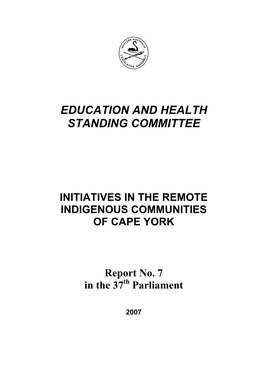 Education and Health Standing Committee