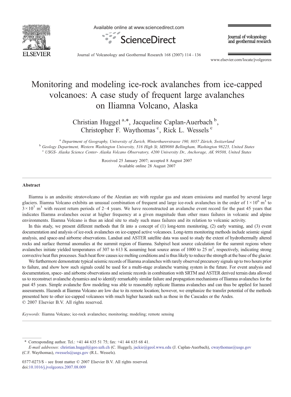 Monitoring and Modeling Ice-Rock